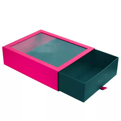 Pantone PU Leather Box Sliding Kraft Drawer Gift Box Lipat TUV