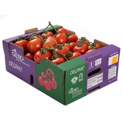 OEM Folding Cardboard Fruit Dan Veg Box Ukuran Disesuaikan
