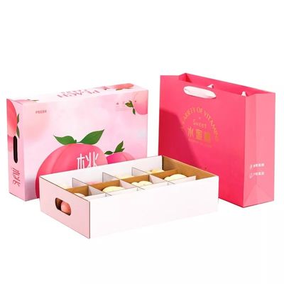 Kotak Kemasan Buah Papan Bergelombang Varnishing Apple Packing Boxes
