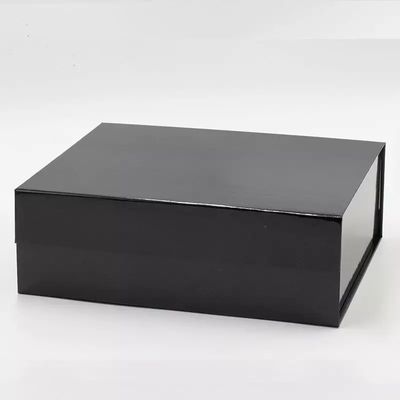 Kotak Kemasan Pakaian Deboss BioDapat terdegradasi Black Magnetic Gift Box SGS