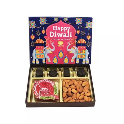 Dicetak Kotak Kemasan Kado Pernikahan Hias Diwali Kotak Kemasan Buah Kering Kosong