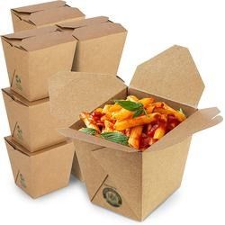 Kotak Kemasan Makanan Khusus Takeaway / Kotak Makanan Kertas Kraft ODM FSC