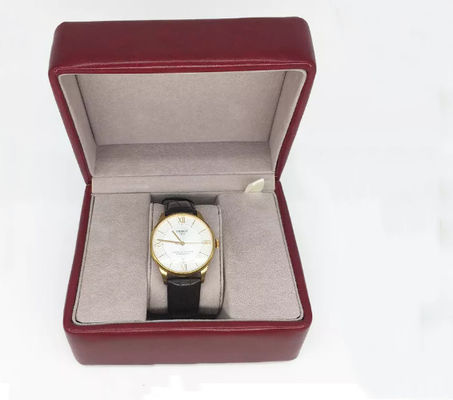 Lingkungan PU Kulit Kotak Embossing Luxury Watch Gift Case ODM