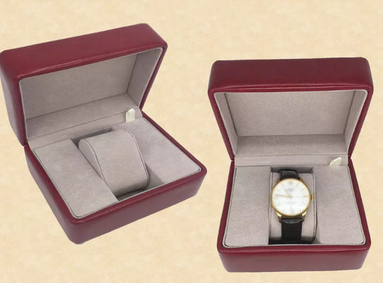 Lingkungan PU Kulit Kotak Embossing Luxury Watch Gift Case ODM