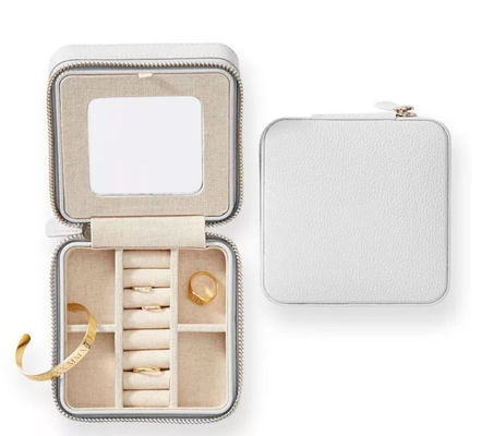 design Cow PU Leather Box Organizer Tempat Perhiasan Perjalanan Indah