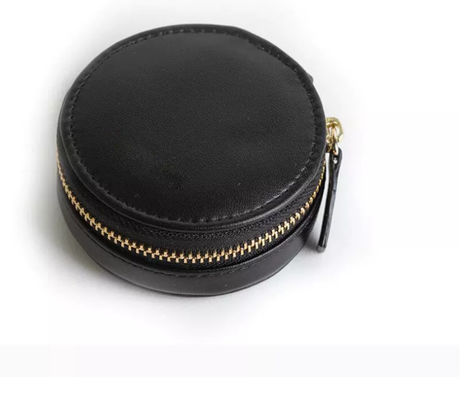 Minimalis PU Leather Box QC Mini Jewelry Box With Zipper Deboss