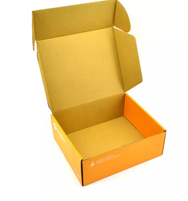 CMYK Auto Parts Packaging Box Paper Varnishing Orange Custom LOGO BSCI