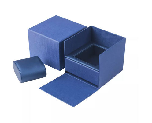 Custom Square World Cover Mens Watch Kotak Perhiasan Dengan Bantal