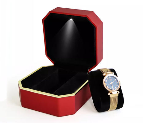 Kotak Kemasan Jam Tangan Octagon OEM Kotak Jam Tangan Led Buatan Tangan