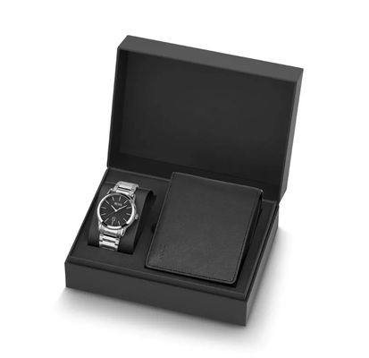 Black Cardboard Watch Box Gift Packaging Tebal 2mm ISO9001:2008