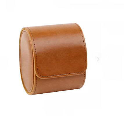 Kotak Kemasan Jam Tangan Kulit PU Logo Kustom 3.9 * 3.2 * 2.7 in