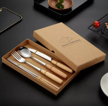 OEM ODM Dinnerware Packaging Box Pisau Garpu Dan Kotak Sendok