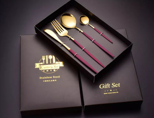 Kotak Kemasan Peralatan Makan Sendok Garpu Dengan Sendok Dan Garpu Stainless Steel 410