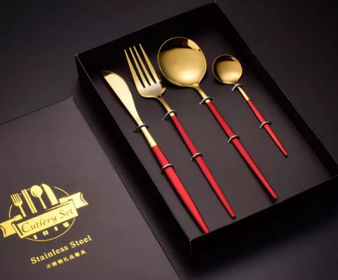 Kotak Kemasan Peralatan Makan Sendok Garpu Dengan Sendok Dan Garpu Stainless Steel 410