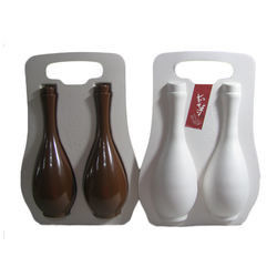 Sugarcane Pulp Moulded Wine Bottle Gift Packaging Kemasan Anggur ISO Untuk Pengiriman