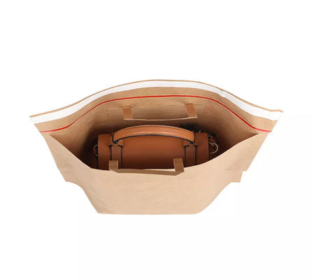 Tas Tangan Kertas Kraft BioDapat terdegradasi CMYK Kraft Paper Tote Bag ISO
