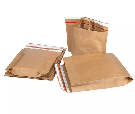 Tas Tangan Kertas Kraft BioDapat terdegradasi CMYK Kraft Paper Tote Bag ISO