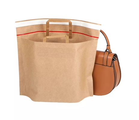 Tas Tangan Kertas Kraft BioDapat terdegradasi CMYK Kraft Paper Tote Bag ISO