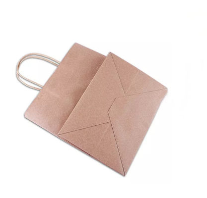 Tangani Tas Tangan Kertas Kraft Tahan Lama Pantone Ambil Tas Makanan