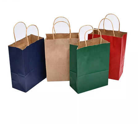 Tas Kertas Kraft OEM / Tas Kopi CMYK Timbul Ramah Lingkungan