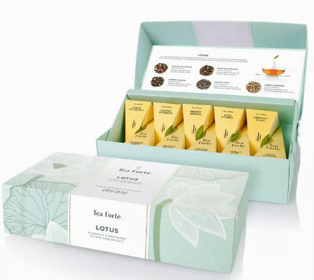 Handmade Ivory Board Tea Cardboard Packaging CMYK Warna Custom Logo