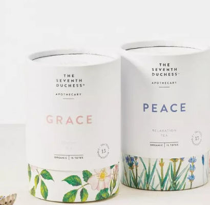 Kotak Teh Karton Daur Ulang Food Grade Cylinder Coffee Packaging Box