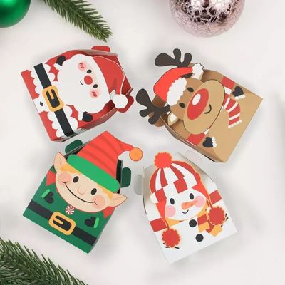 Karton Mewah Kotak Hadiah Permen Liburan 10 * 10 * 10cm Multi Warna