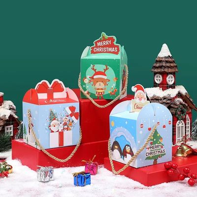 Karton Mewah Kotak Hadiah Permen Liburan 10 * 10 * 10cm Multi Warna