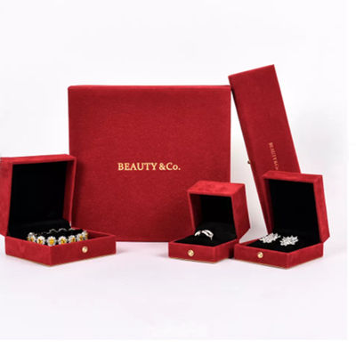 Private Label PU Velvet Necklace Gift Box, Kotak Hadiah Kemasan Perhiasan Mewah