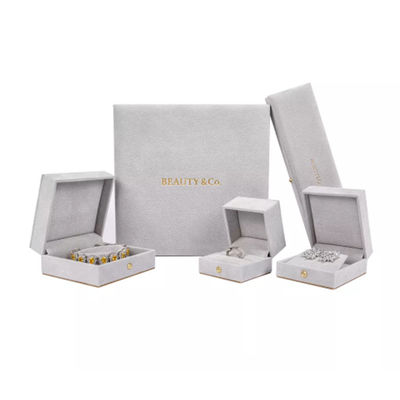 Private Label PU Velvet Necklace Gift Box, Kotak Hadiah Kemasan Perhiasan Mewah