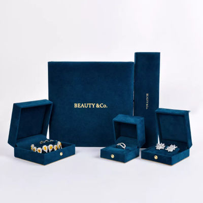 Private Label PU Velvet Necklace Gift Box, Kotak Hadiah Kemasan Perhiasan Mewah