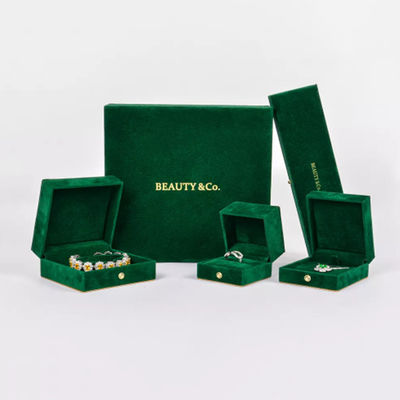Private Label PU Velvet Necklace Gift Box, Kotak Hadiah Kemasan Perhiasan Mewah
