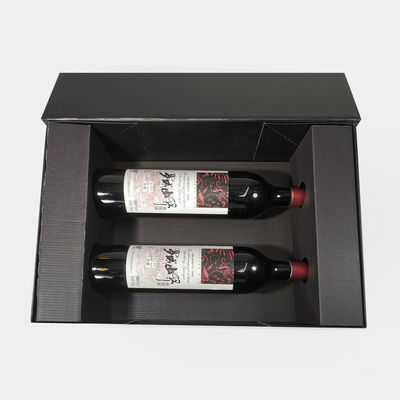 Coating Printing Wine Bottle Gift Box Kemasan Karton Anggur yang Dapat Didaur Ulang