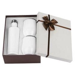 500ml 12oz Gelas Anggur Set Kotak Kado Stemless Sublimasi Terisolasi Stainless Steel