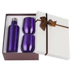 500ml 12oz Gelas Anggur Set Kotak Kado Stemless Sublimasi Terisolasi Stainless Steel