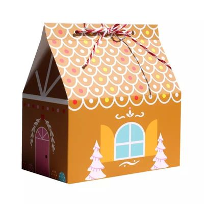 Rumah Bentuk Kotak Hadiah Natal Untuk Karton Sekali Pakai Permen