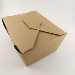 Takeaway Kotak Kemasan Makanan Kustom Kotak Makanan Kertas Sekali Pakai Tahan Minyak ISO9001