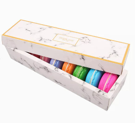 Kemasan Kotak Macaron Bulat Buatan Tangan Folder Kotak Kue Karton