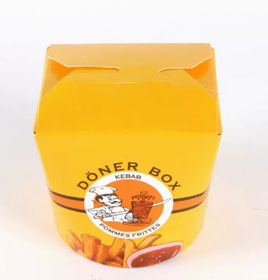 Noodle Kebab Kotak Kemasan Makanan Khusus CMYK Takeout Food Boxes Disposable